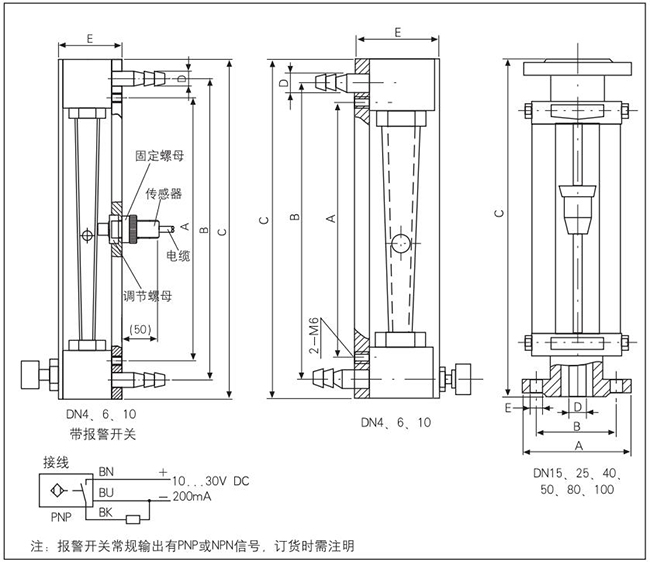 水浮子流量計(jì)外形圖